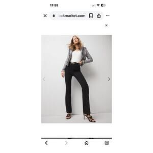 White House Black Market The Slim Flare Black Pants size 12